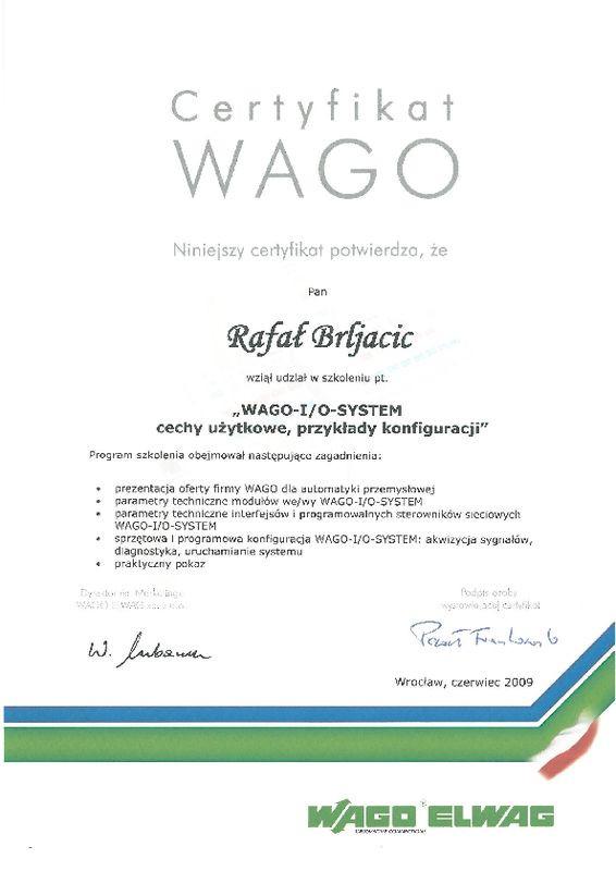 Certyfikat I O Wago WAGO ELWAG 06.2009.pdf